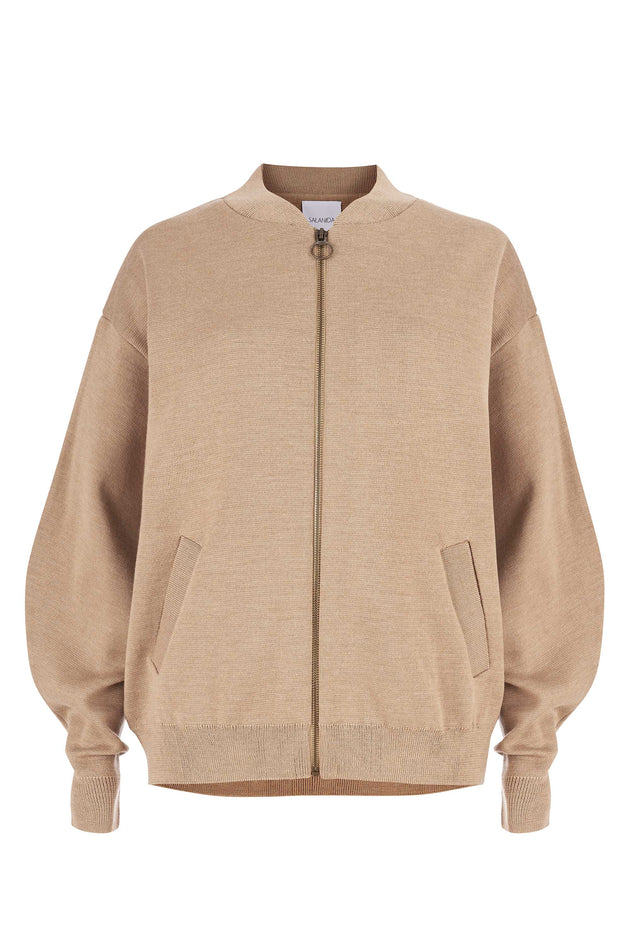 Onda Merino Bomber Jacket Beige