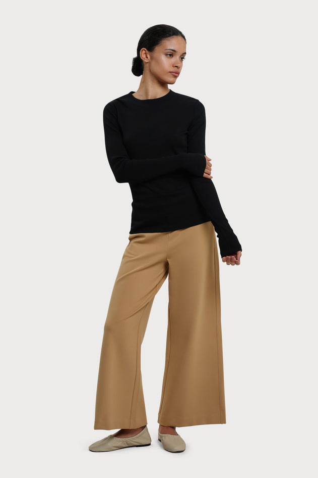 Lottie Wide Pants Camel Brown