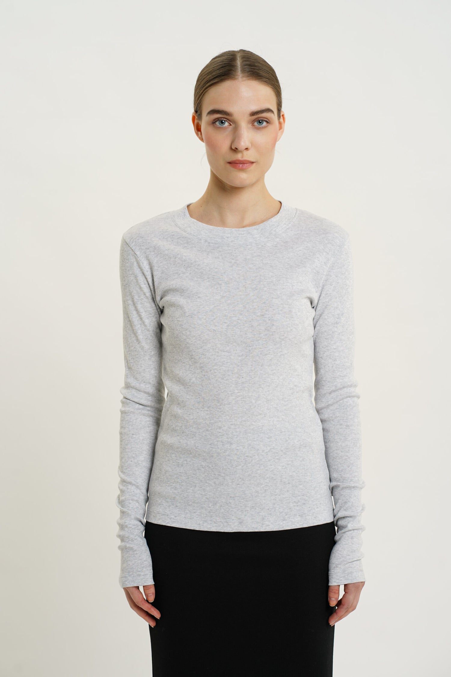 Ottawa Long Sleeve Top Grey Melange