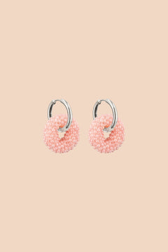 Veda Earrings Pearl Pink & Silver