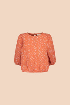Cropped Blouse Vintage Leaf
