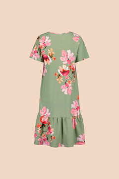 Ruffle T-shirt Dress Cherry Blossom