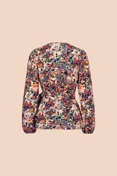 Soft Wrap Blouse Blooming Forest