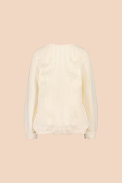 V-Neck Jumper Knit Off-White