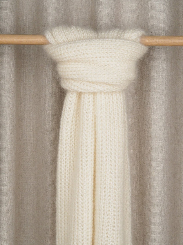 Mija Kid Mohair Blend Scarf Cream