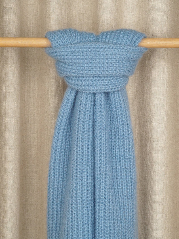 Mija Kid Mohair Blend Scarf Sky