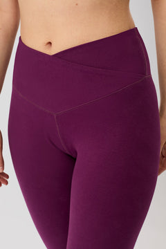 Wrap Legging Black Plum