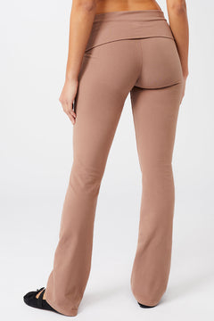 Classic Rolldown Yoga Pants Cappuccino