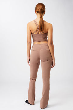 Classic Rolldown Yoga Pants Cappuccino