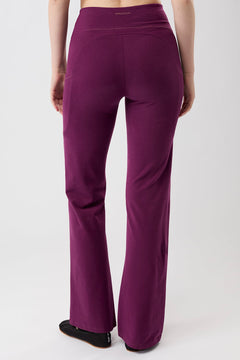 Straight Pants Black Plum