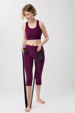 Capri Leggings Black Plum