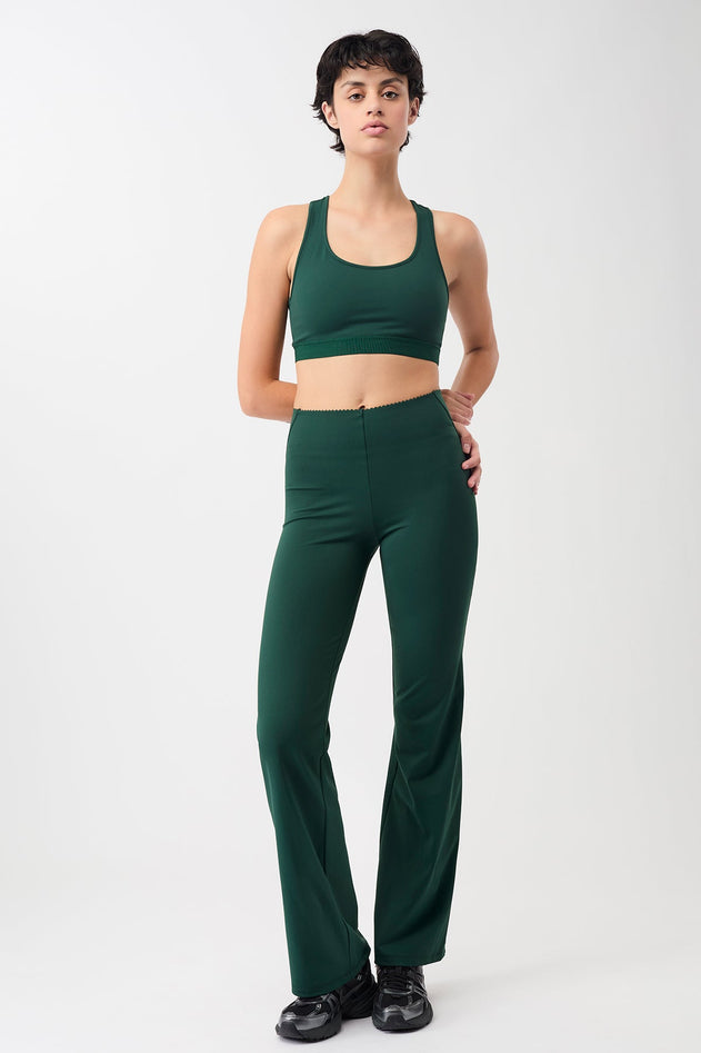 Flared Workout Pants Seaweed