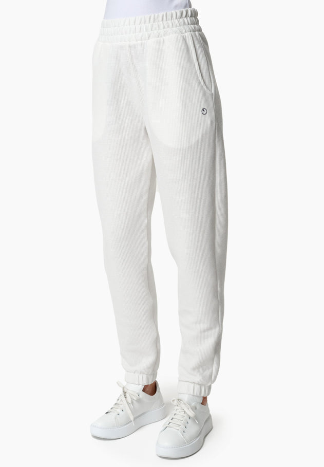 Pariss Waffle Joggers Off-White