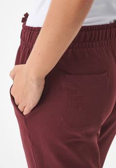 Parrla Light Organic Cotton Sweatpants Bordeaux