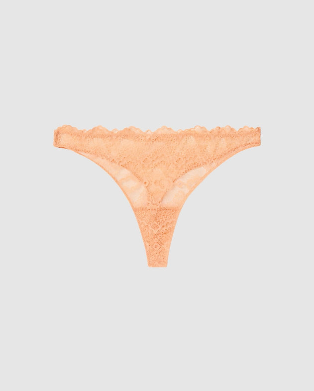 Lace Thong Peach