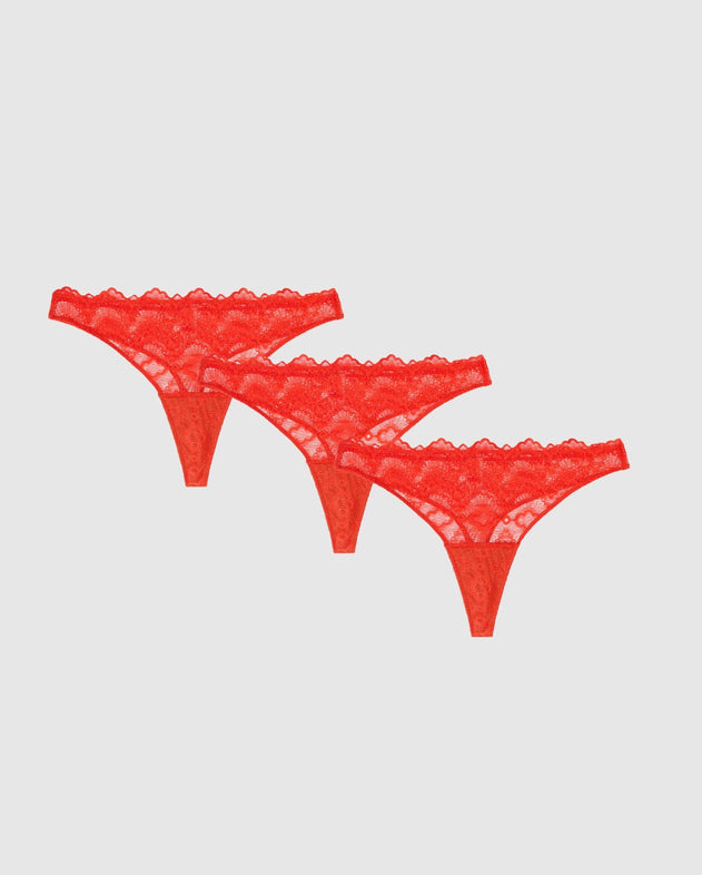 Light Flow Period Underpants 3-Pack Fiery Red