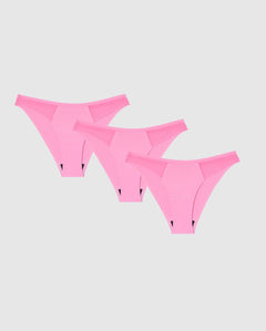 Micro Bikini Brief Period Underpants 3-Pack Candy Pink