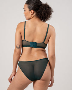 Mesh Bikini Briefs Pine Green