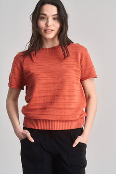 Posey Organic Cotton Knit Tee Clay