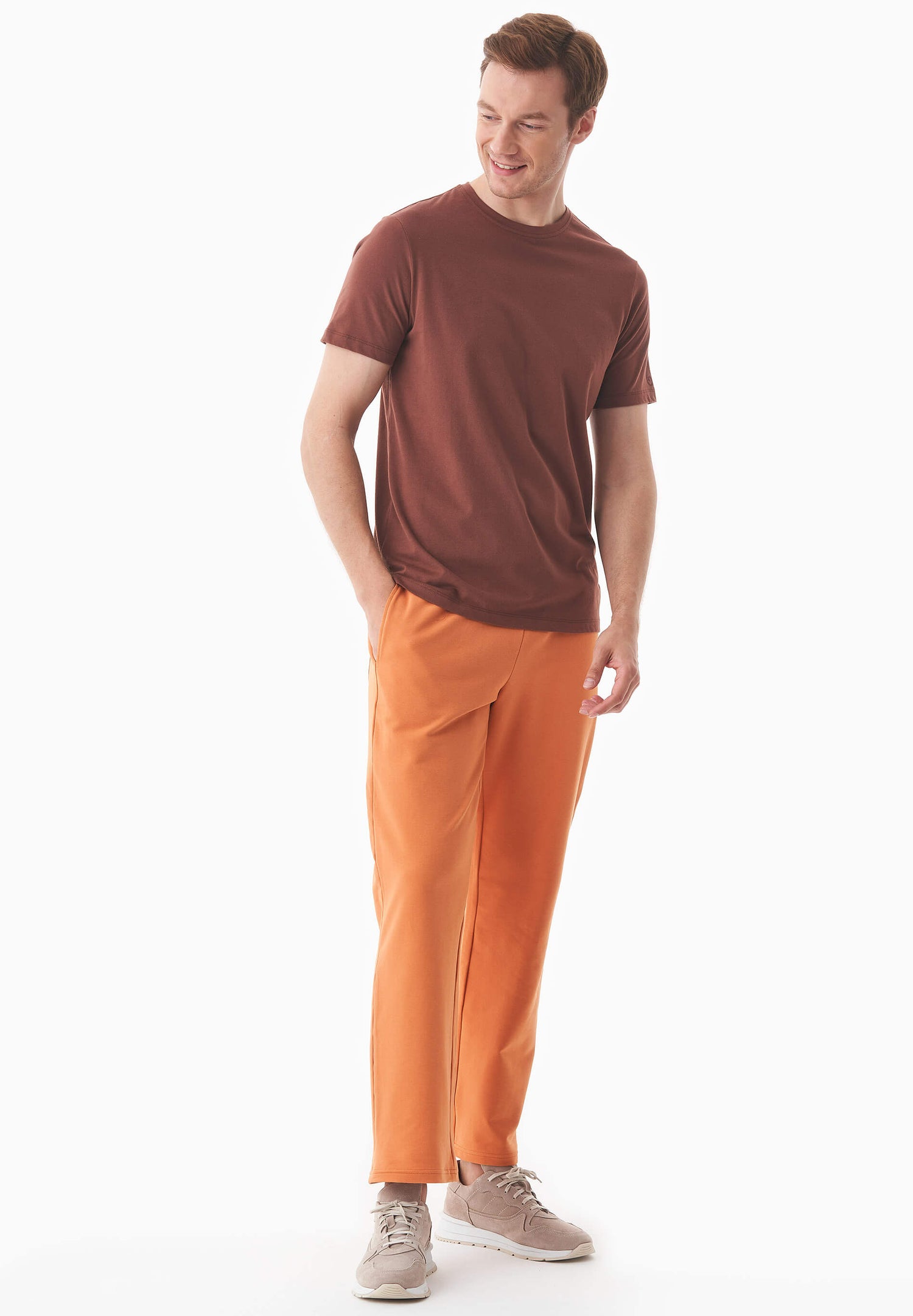 Poyraz Light Organic Cotton Sweatpants Apricot Tan