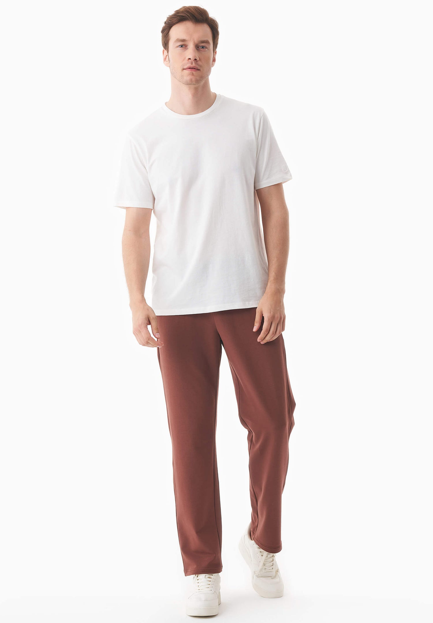 Poyraz Light Organic Cotton Sweatpants Coffee Brown