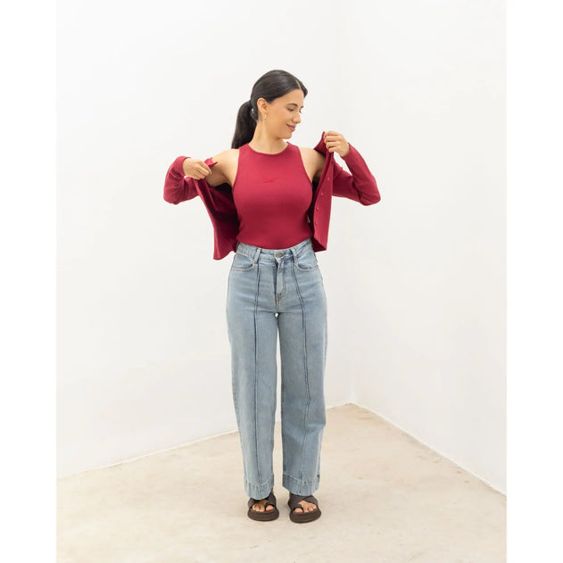 Rebeca Cardigan Cherry Red