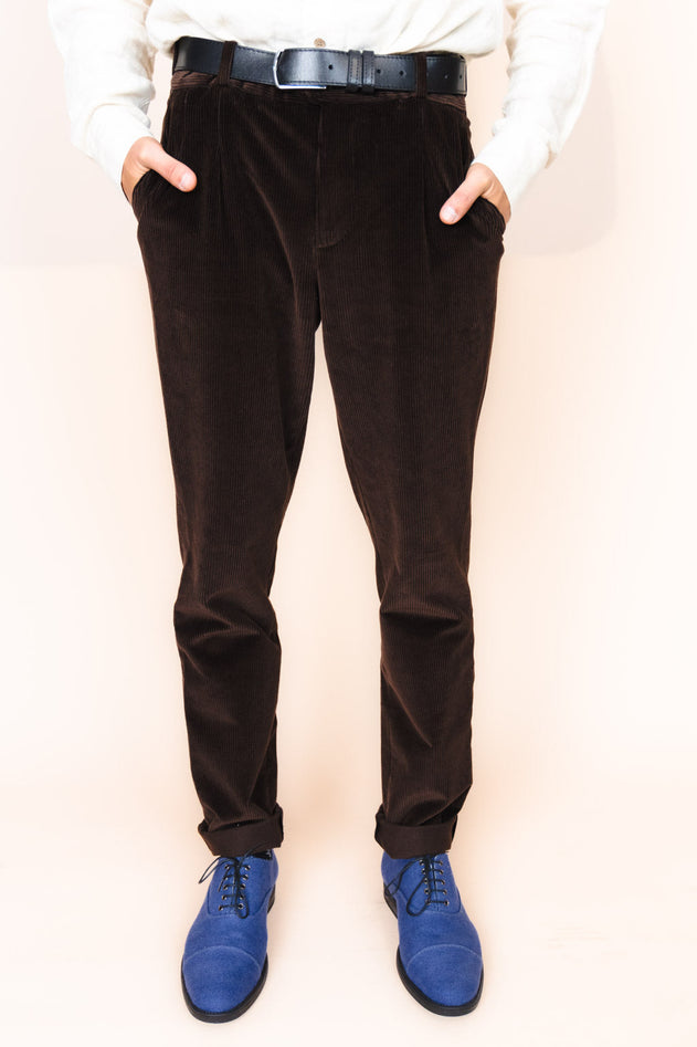 The Dacian Corduroy Trousers  Dark Brown