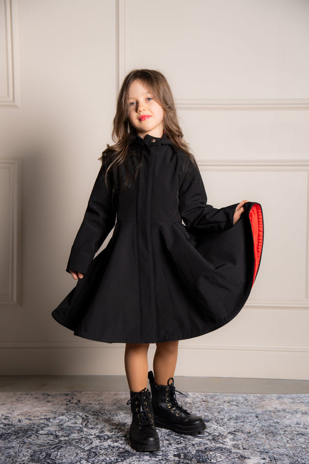 Raven Red Kids' Raincoat Black