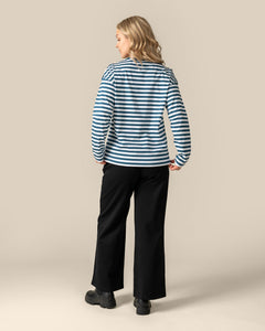 Long Sleeved T-Shirt Petrol Stripes