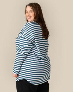 Long Sleeve T-Shirt Petrol Stripe