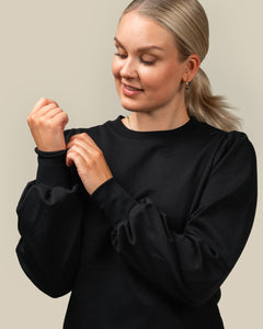 Toive Puffed Sleeve Blouse Black