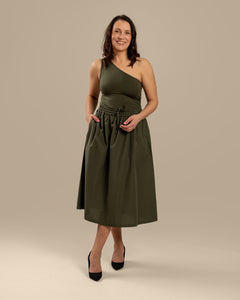 Poplin Skirt Khaki