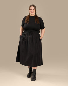 Poplin Skirt Black
