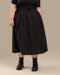 Poplin Skirt Black