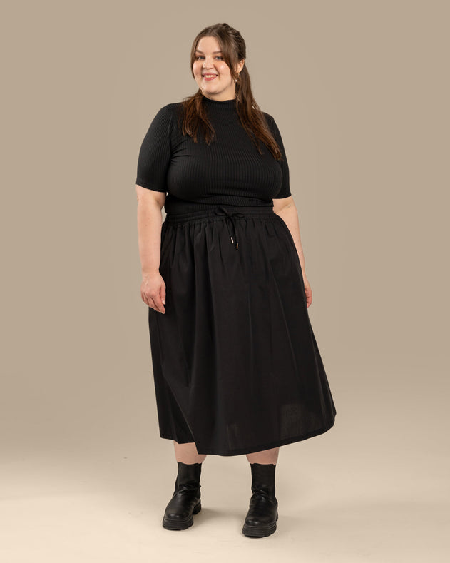 Poplin Skirt Black