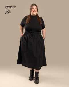 Poplin Skirt Black