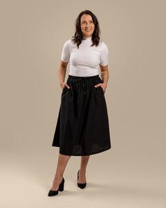 Poplin Skirt Black
