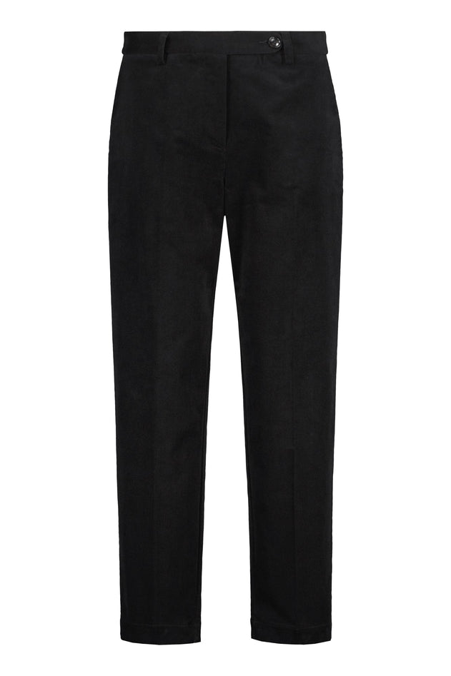 Finby Velvet Trousers Raven Black