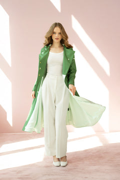 Double Breasted Trench Coat Primrose Green