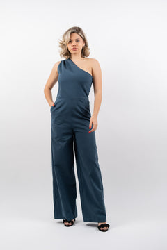 The Alma Cotton Jumpsuit  Charcoal Grey