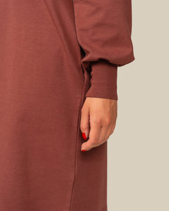 Toive Puff Sleeve Dress Rust Red