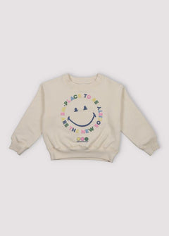 Kids' Happy Place Sweater SmileyWorld® White