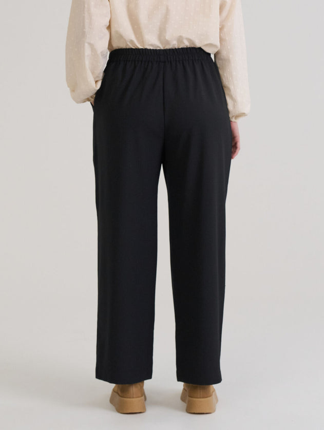 Elvi Wool Blend Pants Black