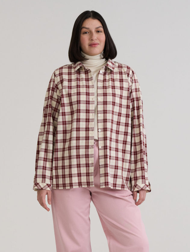 Iines Flannel Shirt Auburn Check