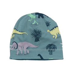 Kids' Running Dinosaurs Beanie Blue