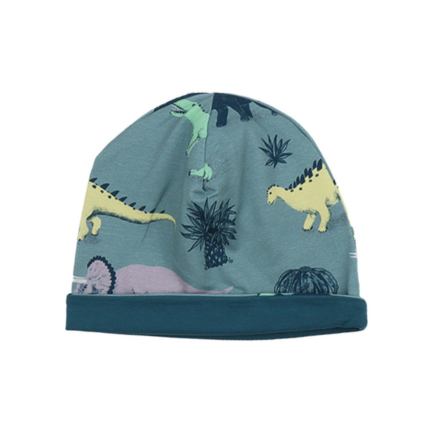 Kids' Running Dinosaurs Beanie Blue