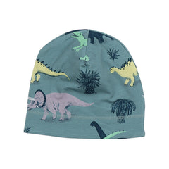 Kids' Running Dinosaurs Beanie Blue
