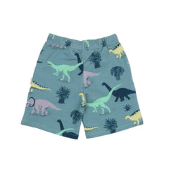 Kids' Running Dinosaurs Shorts Blue