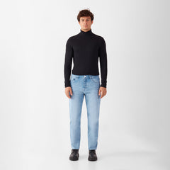 Rise Relaxed Tapered Basic Jeans Bright Blue