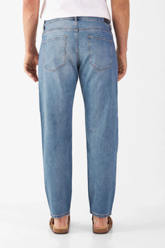 Rise Relaxed Tapered Basic Jeans Vintage Blue